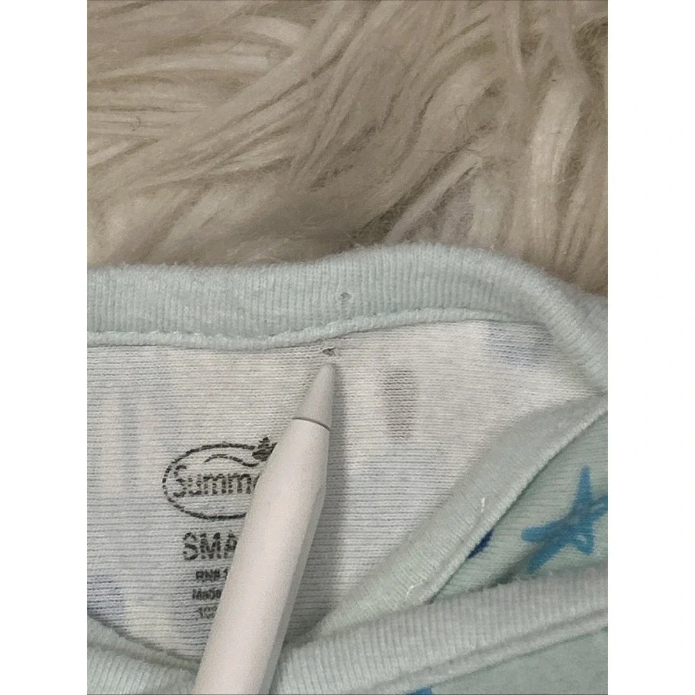 Swaddle Me Summer Blue Boys Trucks Cars Train Baby Snuggle Sleep Sack Size Small